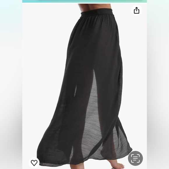 NWT DOSE black semi sheer swim cover-up one size 4-12 - Picture 4 of 10